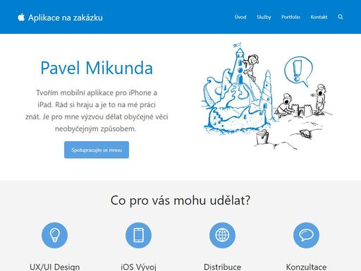 analyzuji vaše potřeby, vymyslím, co vás odliší od konkurence, připravím návrh řešení, udělám grafické návrhy a naprogramuji finální verzi aplikace.
