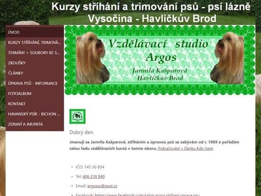 organizuji rekvalifikační kurzy stříhání a kosmetická úprava psů, kurzy trimování a další odborné kurzy, semináře a školení.