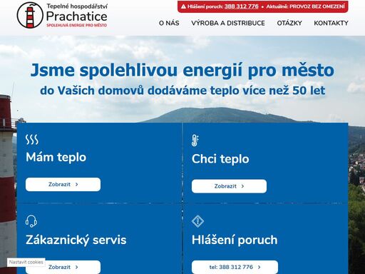tepelné hospodářství,prachatice,zařízení kvet,kogenerační jednotky,parní protitlaká turbína,centralizované zásobování teplem,czt,úprava tuv tepelné hospodářství prachatice s.r.o. informuje své zákazníky o stanovení předběžné ceny tepla na rok 2020. městská teplárna dlouhodobě pečuje o tepelný komfort svých zákazníků a nabízí jistotu spolehlivé dodávky tepla. udržet stabilní cenu tepla pro své zákazníky je jednou z hlavních priorit teplárny a dlouhodobě se nám daří tento cíl plnit.