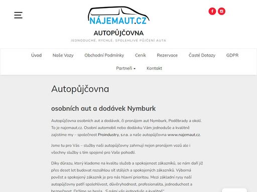 autopůjčovna ? osobních aut a dodávek nymburk, poděbrady. jednoduše, rychle, spolehlivě ?, levně. pronájem auta na cokoli. náhradní vozidlo.