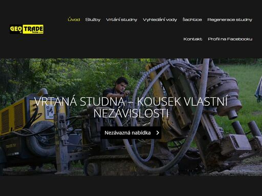 komplexní služby od hydrogeologického průzkumu až po realizaci a údržbu studní. geo trade silesia s.r.o. - v zahradách 246/11 - ostrava