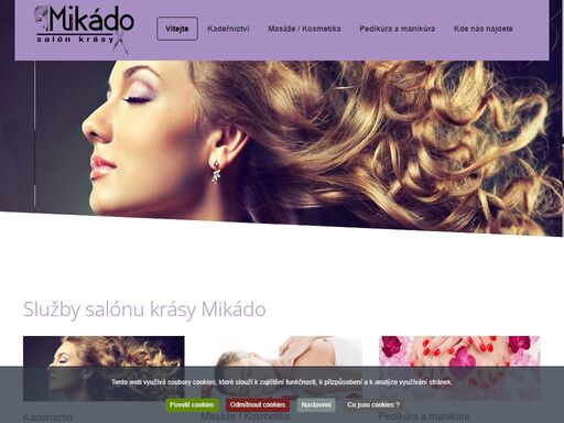 svěřte se do naší péče a budete se cítit lépe. salón krásy mikádo nabízí kadeřnické služby, pedikůru, manikůru a masáže.