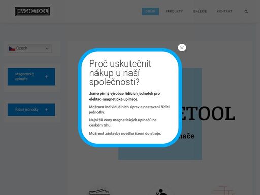 prodej magnetických upínačů, řídících demagnetizačních jednotek. servis brousících strojů. zabudování nové řídící jednotky do stroje.