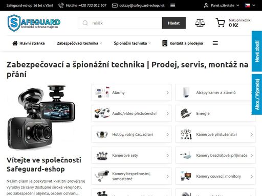 nabízíme velké množství zabezpečovací a špionážní techniky dostupné pro širokou veřejnost. záruční i pozáruční servis, úprava produktů na přání.