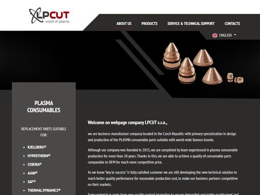 lpcut s.r.o., the plasma and laser cutting consumable