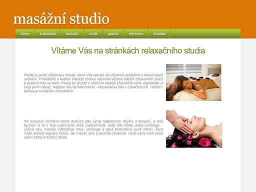 másáže v centru luhačovic vám jistě ulevý od bolestí a dopřeje příjemnou relaxaci.máte možnost výběru z mnoha druhů masaží.pro vaši spokojenost a úlevu uděláme maximum. 