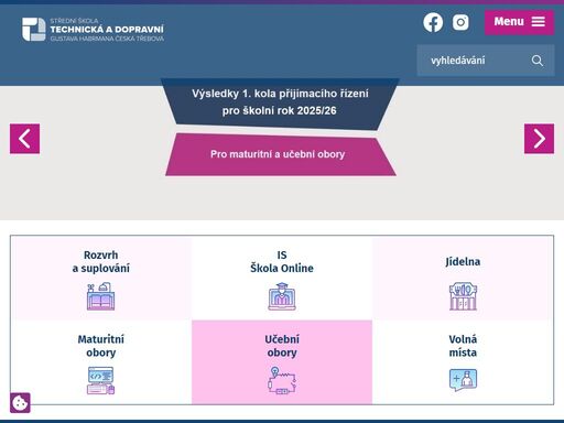 vzděláváme v oblasti elektrotechniky, informačních technologií, dopravy, strojírenství, nábytkářství. pokračujeme v dlouholeté tradici odborného vzdělávání. zjistěte o nás více.