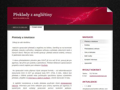 překlady a lokalizace z anglického do českého jazyka