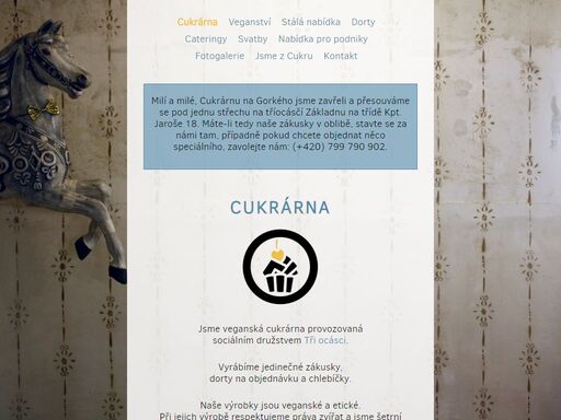 jsme veganská cukrárna provozovaná sociálním družstvem tři ocásci.