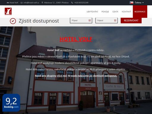hotel volf přeštice