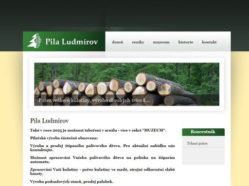 pila ludmírov - zpracování dřeva