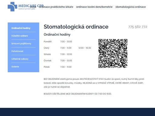 medicare cpp, s.r.o. - ordinace praktického lékaře v mnichově hradišti a stomatologická ordinace v knežmostě.