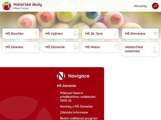mateřská škola turnov, bezručova 590, příspěvková organizacekontaktyadresa: bezručova 590, 511 01 turnovtelefon: 481 322 772e-mail: ms.bezrucovaturnov@seznam.czstatutární zástupce: mgr.jana dontová, ředitelka, tel. 605421543ičo 727 43 719č. účtu: 1263751329/0800provozní doba, třídy a dětimš je v provozu