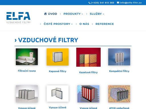 vzduchové filtry čistění vzduchotechniky čisté prostory dezinfekce vzduchotechniky prodej a montáž vzduchových filtrů komponenty pro čisté prostory