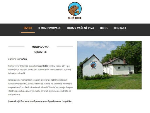 minipivovar ujkovice a značka slepý krtek vznikly v roce 2011 v budově bývalého nádraží ve středních čechách. dodáváme zejména do prahy, brna a liberce.