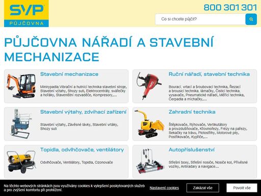 stavební výtahy, pojízdné lešení, půjčovna nářadí praha pronájem