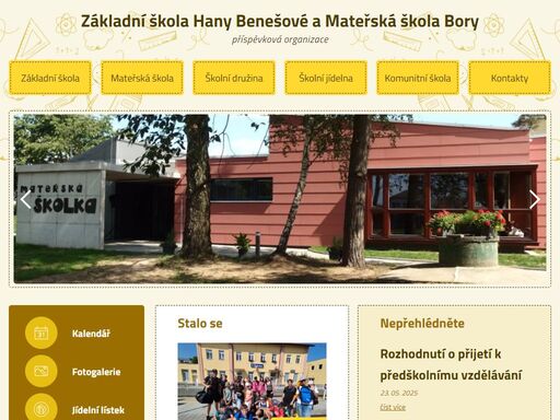základní škola hany benešové a mateřská škola bory, příspěvková organizace (kraj vysočina)