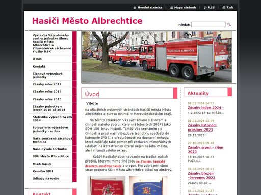 hasiči, sdh, jsdh, město albrechtice, výjezdy, hasiči město albrechtice