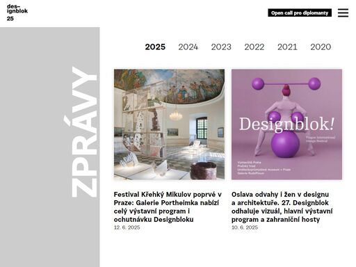 designblok je mezinárodní přehlídka designu založená v roce 1999. představuje aktuální novinky světového i domácího designu v nejvýznamnějších pražských obchodech a galeriích.