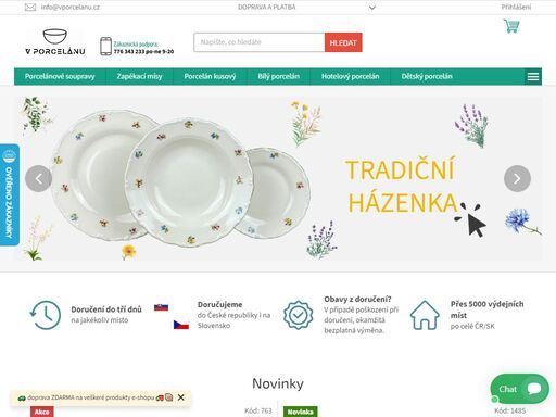 rozsáhlá nabídka českého porcelánu. objednávejte sady i porcelán kusový. neváhejte a doplňte si svoji sadu o hrnky, talíře, mísy, misky, podnosy i porcelánové doplňky.