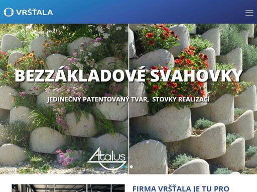 svahovky a tvarovky pro zpevnění svahů, teracové výrobky a výrobky z betonu. návrh, výroba a prodej.