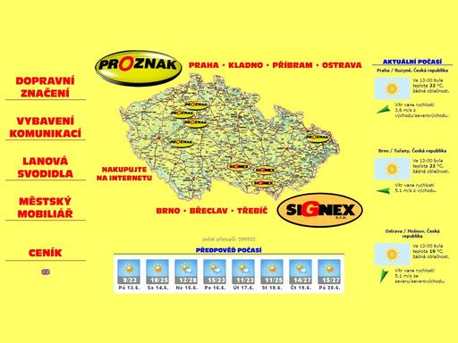 proznak - dopravní značení, lanová svodidla, vybavení komunikací, road marking, cable barriers, communication accessories, traffic safety
