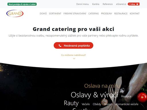 grand lahůdky přináší prvotřídní cateringové služby pro vaše akce. od svatebních hostin po firemní večírky, nabízíme široký výběr jídel a kompletní servis.