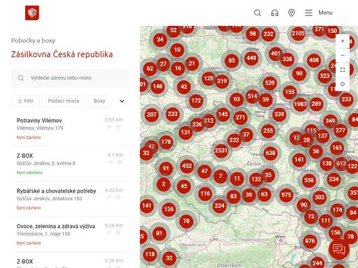 zásilkovna locations.czechrepublic: najděte všechny pobočky, výdejní místa a z-boxy ve vašem okolí.