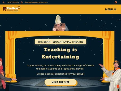 the bear educational theatre come to your school and our actors play live theatre shows in english for your students.