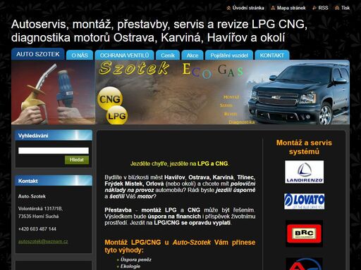 montáž - přestavby, servis a revize lpg a cng  ostrava, havířov, karviná, třinec, bohumín, orlová, český těšín, opava, hlučín, frýdek místek a okolí