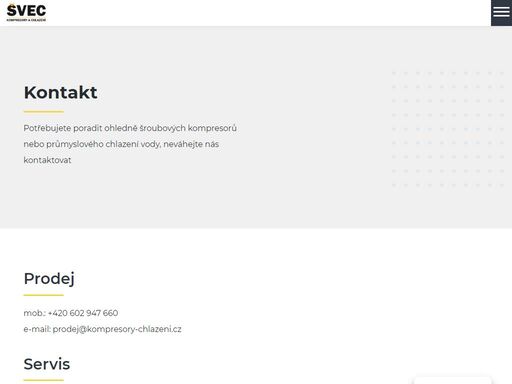 máte zájem o šroubové kompresory nebo průmyslová chlazení vody? potřebuje poradit s výběrem? neváhejte nás kdykoliv kontaktovat!