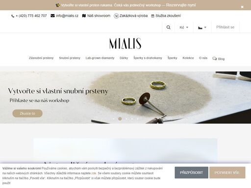 snubní prsteny a zásnubní prsteny s diamanty a další originální šperky praha