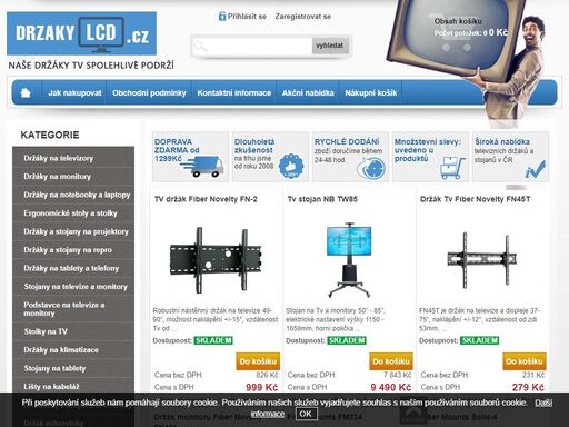 držáky a stojany pro lcd led a plazmové televizory a monitory