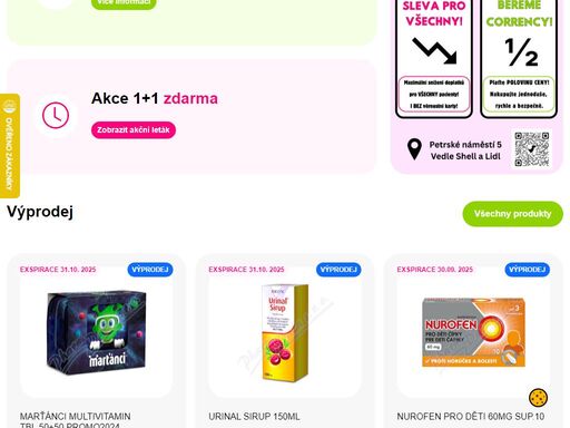 obchod s léky, doplňky stravy, kosmetika ? přes 15 000 produktů na jednom místě ? léčiva, doplňky, matka a dítě, domací potřeby