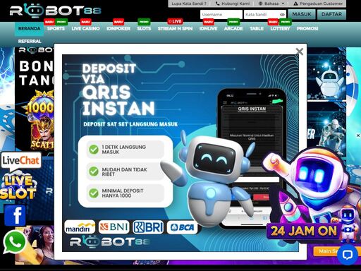 robot88 adalah platform hiburan digital yang penuh semangat dan inovasi! kami menghadirkan pengalaman seru yang memadukan kreativitas, strategi, dan keberanian. dirancang untuk para pencari tantangan dan kesenangan dengan keseruan tanpa batas.