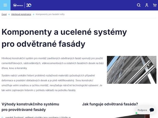 komponenty pro fasádní rošty - kvalitní spojovací materiál