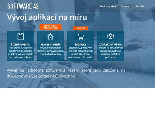 software 42, s.r.o. - nepřizpůsobujte vaši firmu softwaru, nechte si vytvořit software na míru.