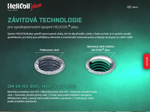 system helicoil vytváří vysoce pevné závity, tím že síly přenáší v závitu z boku na bok. je to systém vysoké spolehlivosti, pro který jsou…