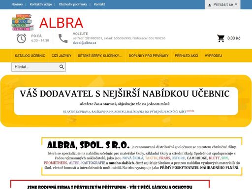 online katalog - internetový prodej učebnic pro školy