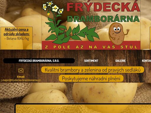 nabízíme konzumní a loupané brambory - syrové, či vařené. dle požadavků zákazníka mohou být celé nebo krájené, dále na kostky, plátky, strouhané na placky, kuličky nebo americké. . další položkou v naší nabídce je loupaná a krouhaná zelenina, či čersvé saláty a velkoobchod s ovocem a zeleniou.
