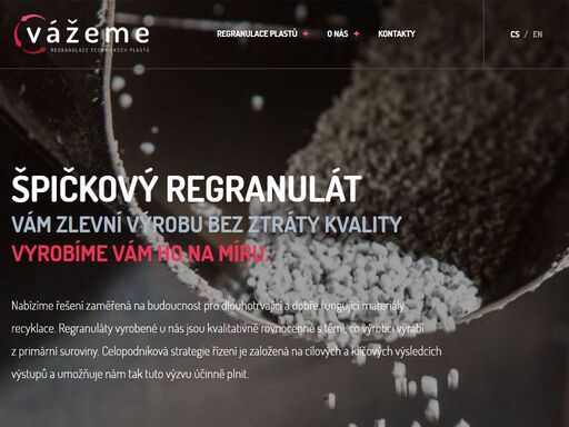 vážeme s.r.o. vám dodává regranuláty a kompaundy pro výrobu 