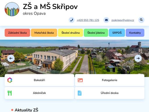 základní škola a mateřská škola skřipov, okres opava, příspěvková organizace