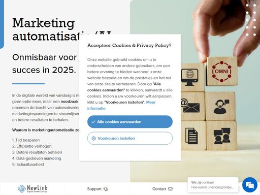 newlink, uw compagnon voor verkoop en visibiliteit. leadgeneratie, e-commerce, automatisatie van beheersprocessen in uw organisatie, klantenondersteuning. 
eerst willen we uw business begrijpen dan voegen we onze ervaring en kennis toe om daarna samen met u te bouwen. contacteer ons.  