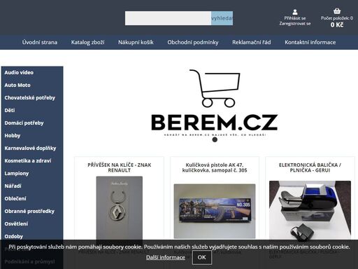 prodej domácích potřeb, dekorací, chovatelských potřeb a hraček
