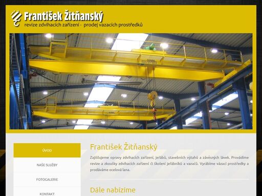 zajišťujeme opravy zdvihacích zařízení, jeřábů, stavebních výtahů a závěsných lávek.