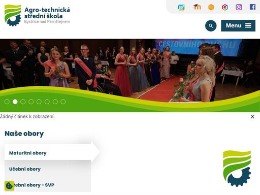 nabízíme maturitní obory agropodnikání a cestovní ruch a celou řadu učebních oborů – automechanik, farmář, řidič profesionál, strojní mechanik aj. navštivte náš web.