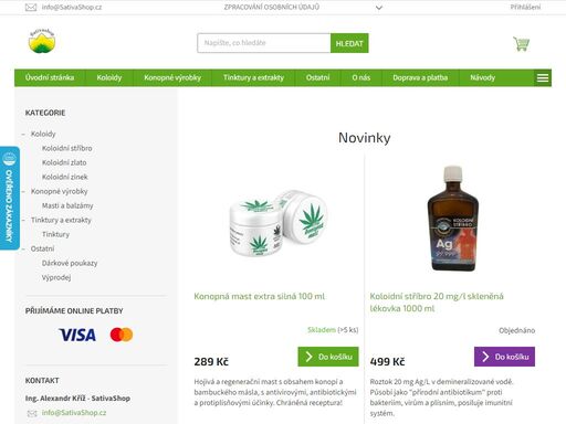 specializovaný e-shop s přípravky pro zdraví a krásu z čistě přírodních složek.
