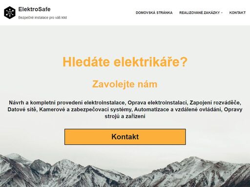 elektrikářské práce, tahání kabelů, montáž a zapojení rozvaděče, zapojení zásuvek, vypínačů, opravy zařízení a strojů, automatizace, zabezpečovací systémy, kamerové systémy, datové sítě.