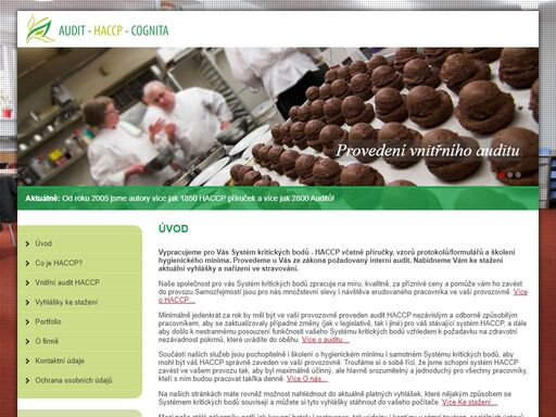 vypracujeme pro vás systém kritických bodů - haccp včetně příručky, vzorů protokolů/formulářů a školení hygienického minima. provedeme u vás ze zákona požadovaný interní audit. nabízíme vám ke stažení aktuální vyhlášky a nařízení ve stravování.