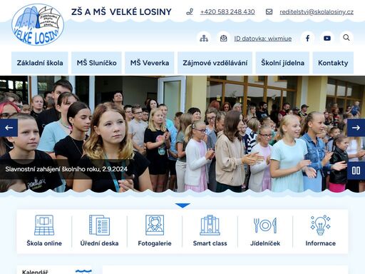 základní škola a mateřská škola velké losiny, příspěvková organizace